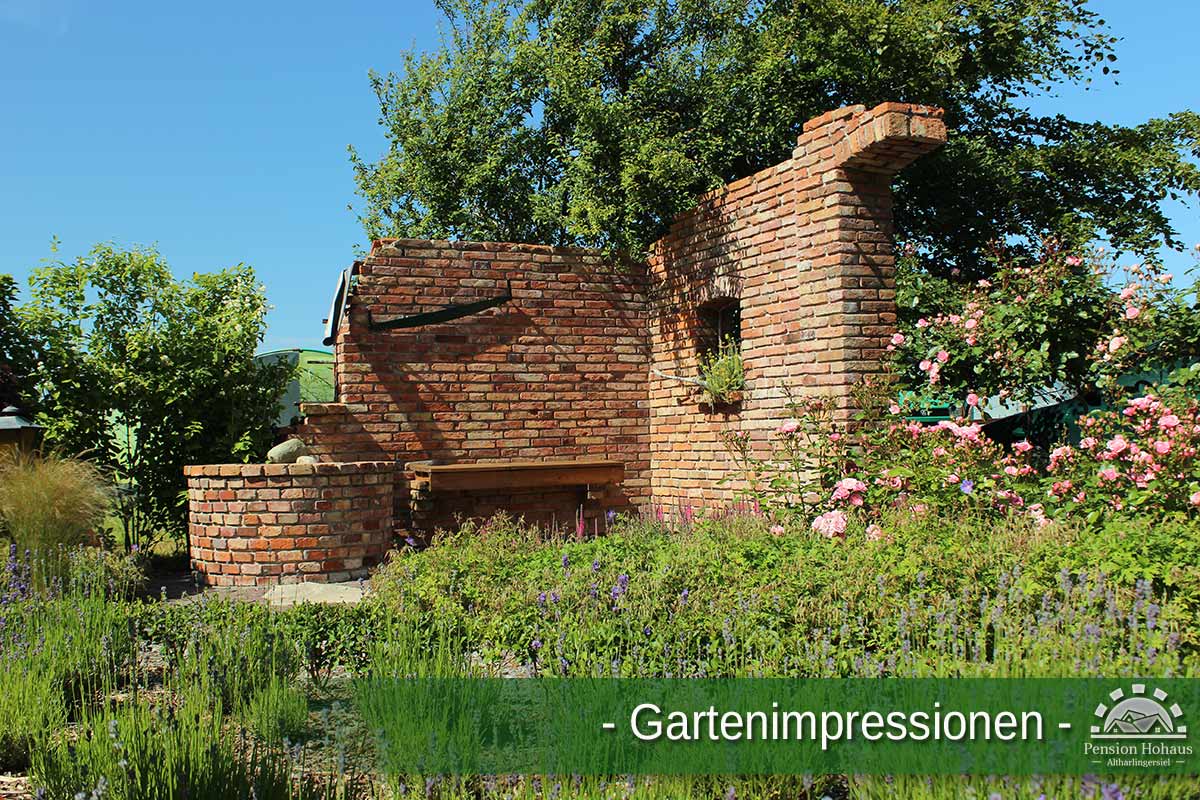 Deatilaufnahme Rosengarten der Pension Hohaus